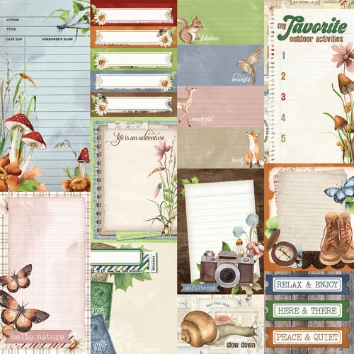 Simple Stories - Simple Vintage Woodlands Collection - 12 x 12 Double Sided Paper - Journal Elements