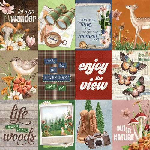 Simple Stories - Simple Vintage Woodlands Collection - 12 x 12 Double Sided Paper - 3 x 4 Elements