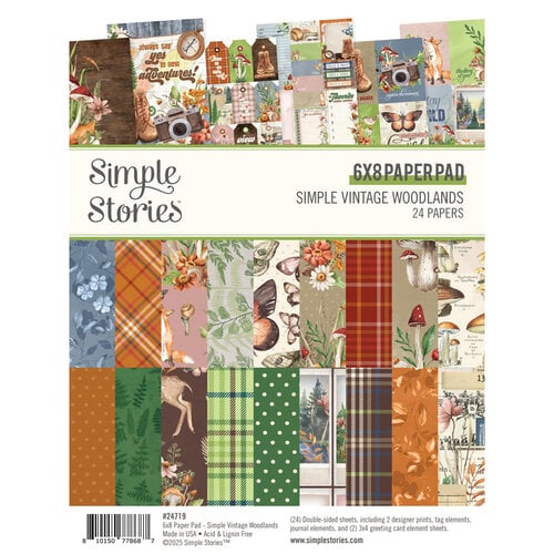 Simple Stories - Simple Vintage Woodlands Collection - 6 x 8 Paper Pad