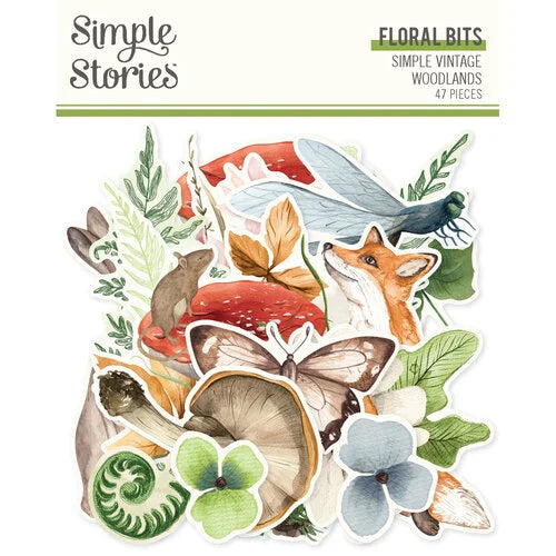 Simple Stories - Simple Vintage Woodlands Collection - Floral Bits And Pieces