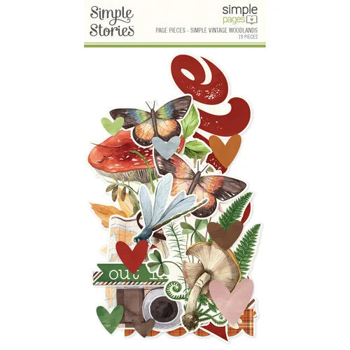 Simple Stories - Simple Vintage Woodlands Collection - Simple Pages - Page Pieces