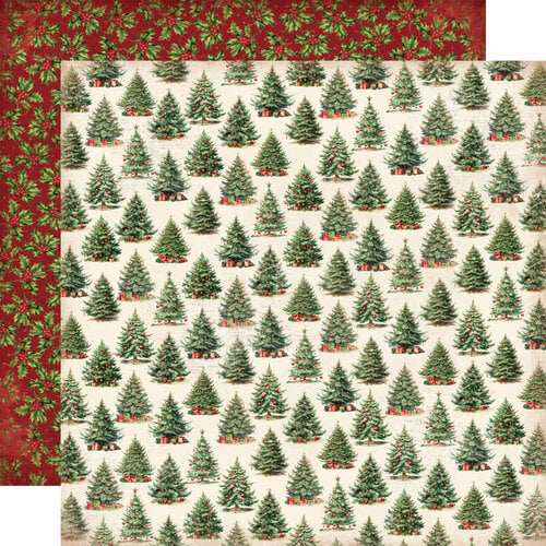 Simple Stories - Simple Vintage Believe - 12x12 Double Sided Paper - Waiting For Santa