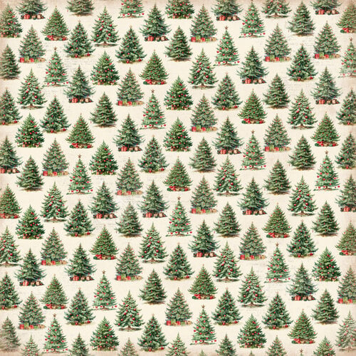 Simple Stories - Simple Vintage Believe - 12x12 Double Sided Paper - Waiting For Santa