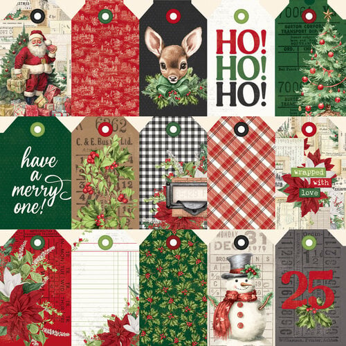 Simple Stories - Simple Vintage Believe - 12x12 Double Sided Paper - Tag Elements