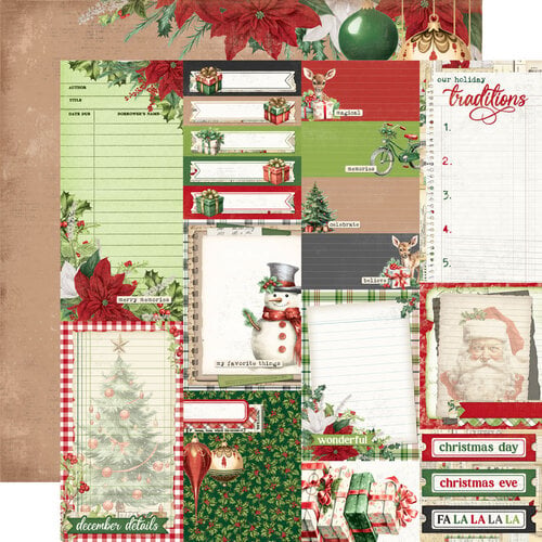 Simple Stories - Simple Vintage Believe - 12x12 Double Sided Paper - Journal Elements