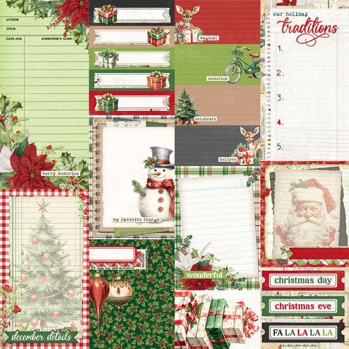 Simple Stories - Simple Vintage Believe - 12x12 Double Sided Paper - Journal Elements