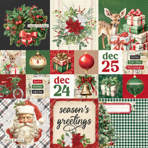 Simple Stories - Simple Vintage Believe - 12x12 Double Sided Paper - 2x2 And 4x4 Elements