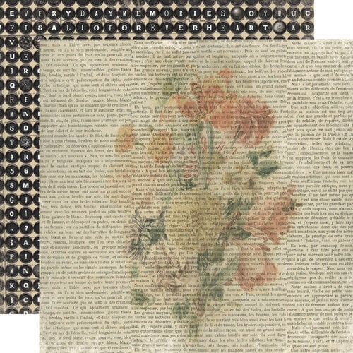 Simple Stories - Simple Vintage Junk Drawer - 12 x 12 Double Sided Paper - Notes And Things