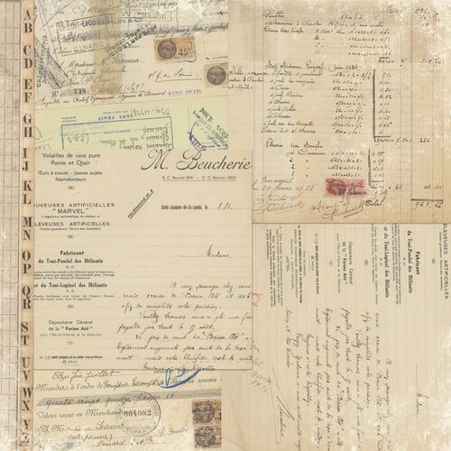 Simple Stories - Simple Vintage Junk Drawer - 12 x 12 Double Sided Paper - Journal Elements
