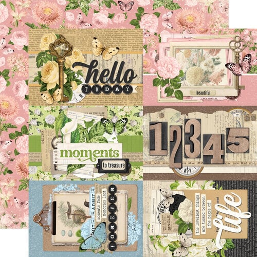 Simple Stories - Simple Vintage Junk Drawer - 12 x 12 Double Sided Paper - 4 x 6 Elements