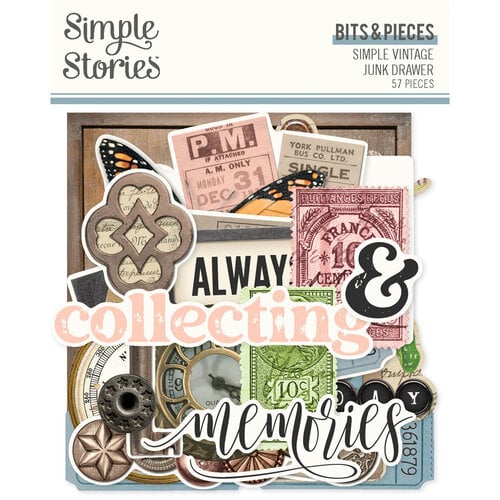Simple Stories - Simple Vintage Junk Drawer - Ephemera - Bits And Pieces
