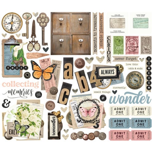 Simple Stories - Simple Vintage Junk Drawer - Ephemera - Bits And Pieces