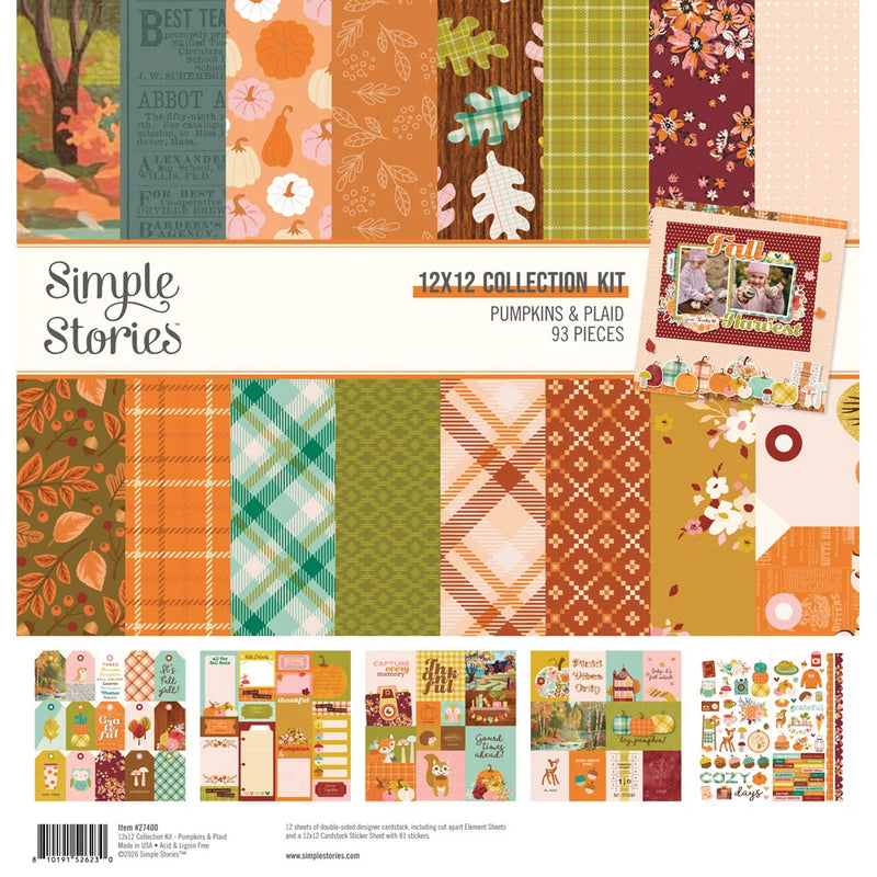 Simple Stories - Pumpkins & Plaid - 12 x 12 Collection Kit