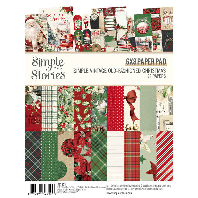 Simple Stories - Simple Vintage Old-Fashioned Christmas - 6 x 8 Paper Pad