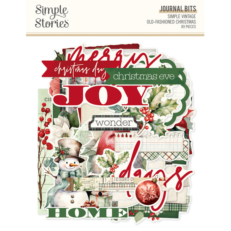 Simple Stories - Simple Vintage Old-Fashioned Christmas - Journal Bits And Pieces