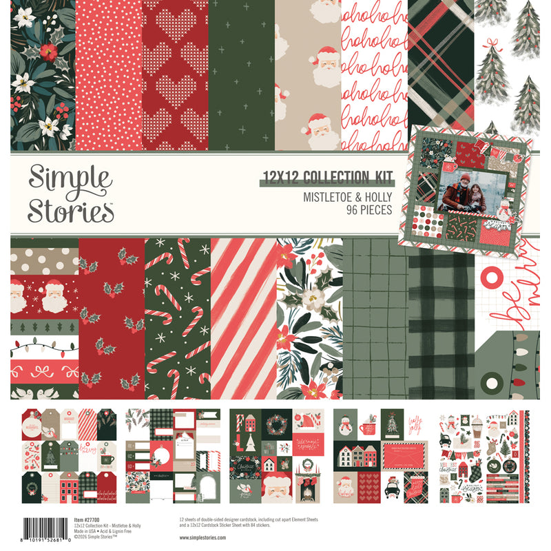 Simple Stories - Mistletoe & Holly - 12 x 12 Collection Kit