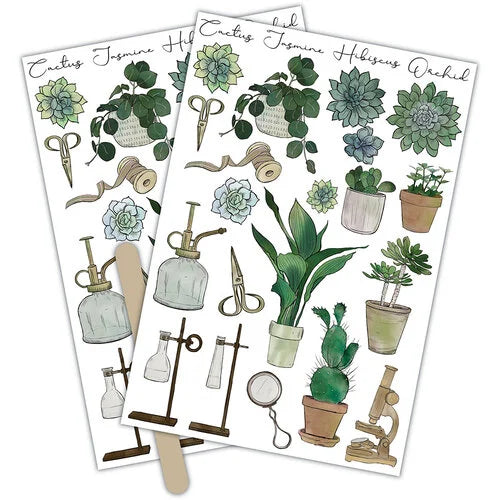 Craft Consortium - Botany Boutique Collection - Rub-On Transfers - 2 Pack