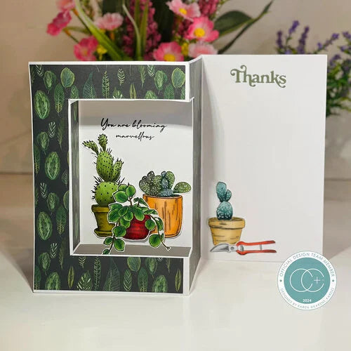Craft Consortium - Botany Boutique Collection - Clear Photopolymer Stamps - Cactus