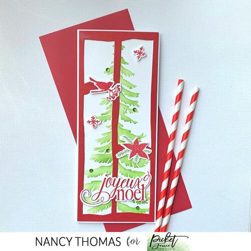 Picket Fence Studios - 4 x 10 Stencils - Slimline - Tall Christmas Trees