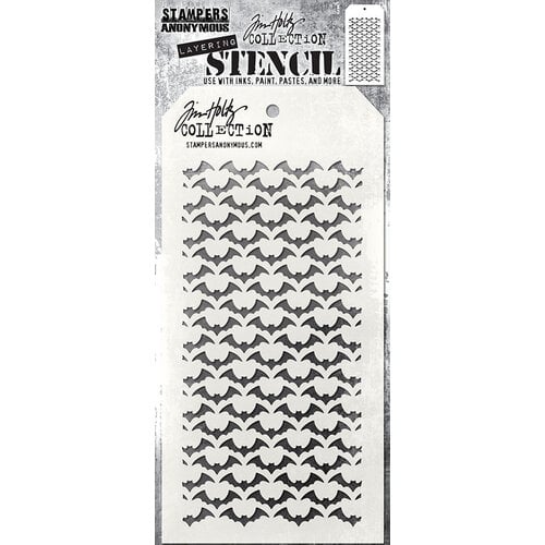Stampers Anonymous - Tim Holtz - Layering Stencil - Batground