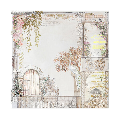 Prima - The Plant Department Collection - 12 x 12 Double Sided Paper - Secret Garden Door