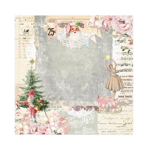 Prima - Christmas Market Collection - 12 x 12 Double Sided Paper - A Sleigh Ride