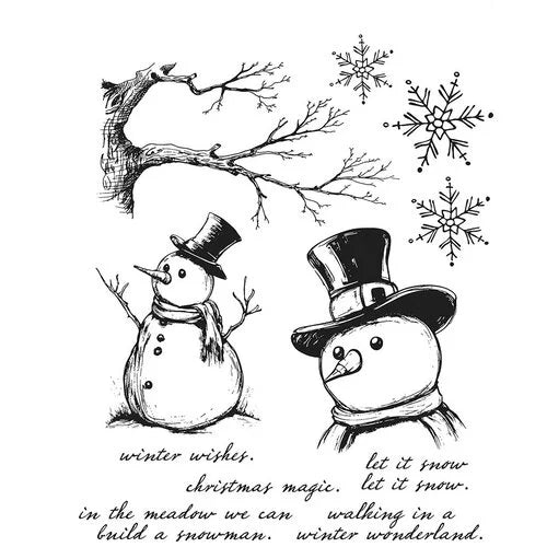 Stampers Anonymous - Tim Holtz - Cling Mounted Rubber Stamps - Mr. Frostie