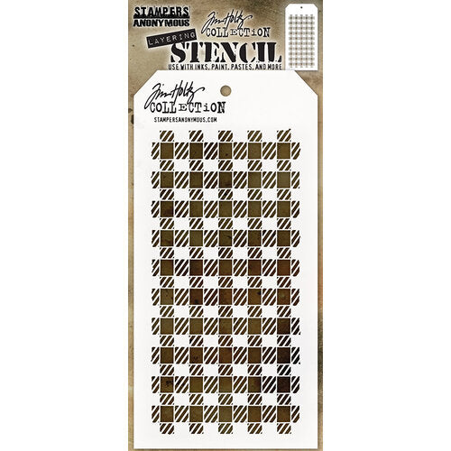 Stampers Anonymous - Tim Holtz - Layering Stencils - Gingham