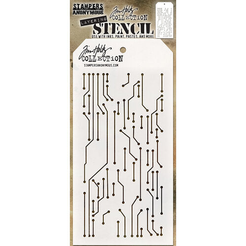 Stampers Anonymous - Tim Holtz - Layering Stencil - Circuit