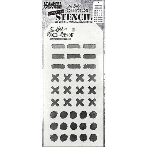 Stampers Anonymous - Tim Holtz - Layering Stencils - Markings