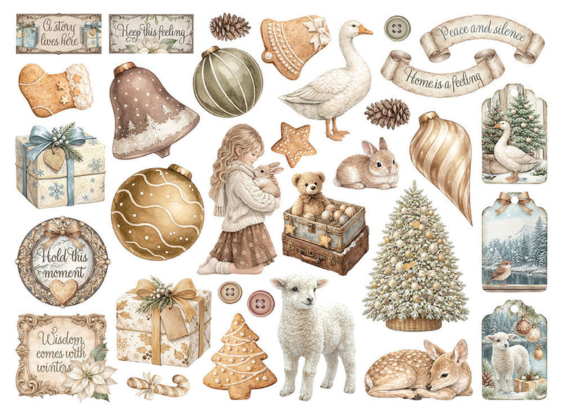 Stamperia - White Christmas - Assorted Die Cuts