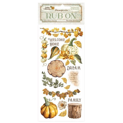 Stamperia - Golden Harmony Collection - Rub-On Transfers - Pumpkins