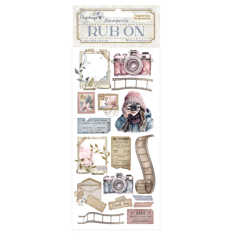 Stamperia - Dewdrops Collection - Rub-On Transfers - Art Photography