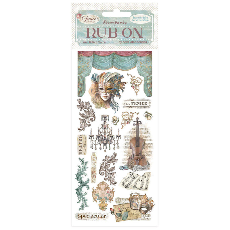 Stamperia - Venice City of Art Collection - Rub On Transfers - Masks
