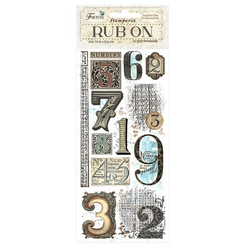 Stamperia - Fortune Collection - Rub-On Transfers - Numbers