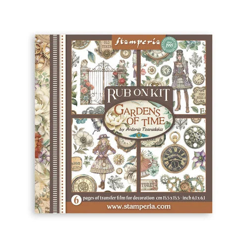 Stamperia - Gardens Of Time - Rub-On Transfers - Assorted Pack