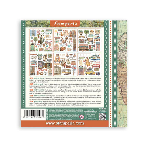 Stamperia - Art Of Travelling - Rub-On Transfers - Assorted Pack