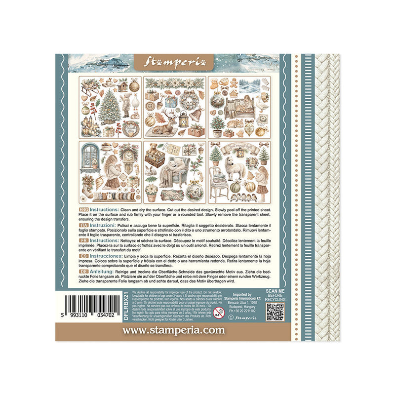 Stamperia - White Christmas - Rub-On Transfers - Assorted Pack