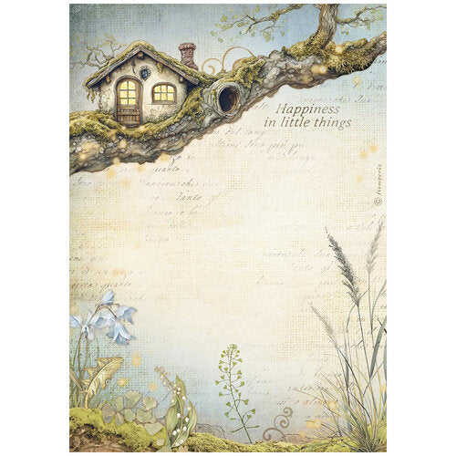 Stamperia - Hidden Grove Collection - A4 Rice Paper - Treehouse