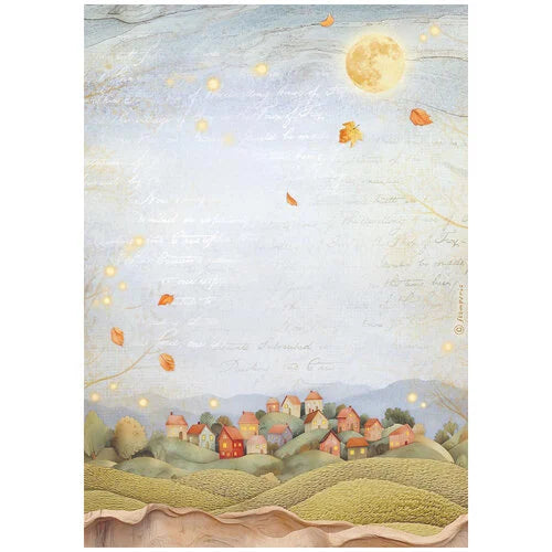 Stamperia - Whispering Woods - A4 Rice Paper - Hills