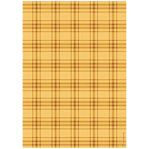 Stamperia - Whispering Woods - A4 Rice Paper - Tartan Pattern