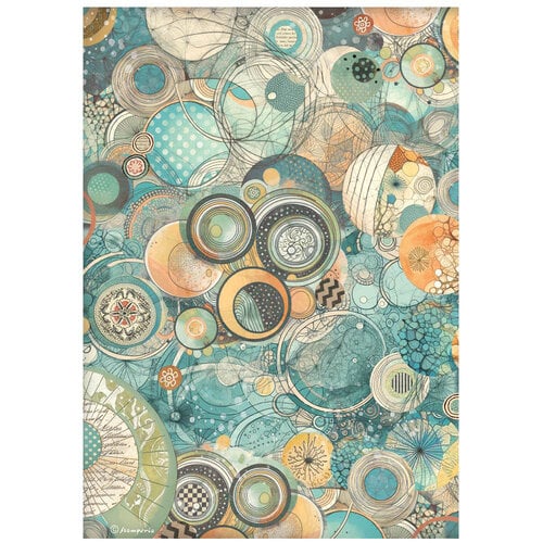 Stamperia - Furry Friends - A4 Rice Paper - Harmony of Circles and Textures