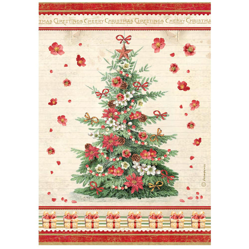 Stamperia - Classic Christmas - A4 Rice Paper - Tree