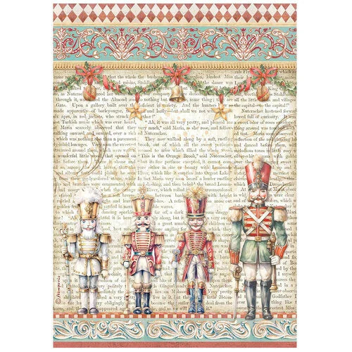 Stamperia - The Nutcracker Christmas Collection - A4 Rice Paper - Soldiers