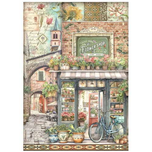 Stamperia - Art of Travelling Collection - A4 Rice Paper - Farmer's Market