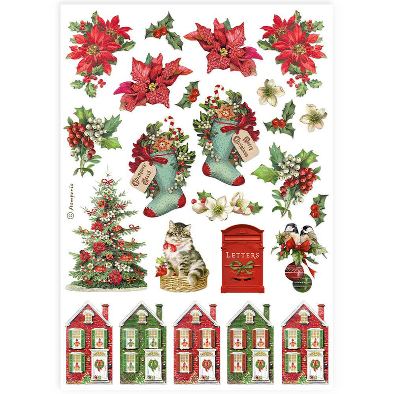 Stamperia - Classic Christmas - A4 Rice Paper - 6 Pack