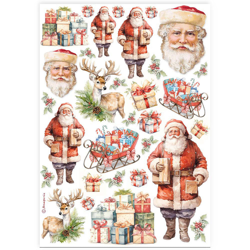 Stamperia - Classic Christmas - A4 Rice Paper - 6 Pack