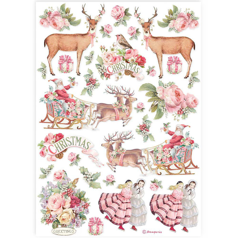 Stamperia - Classic Christmas - A4 Rice Paper - 6 Pack