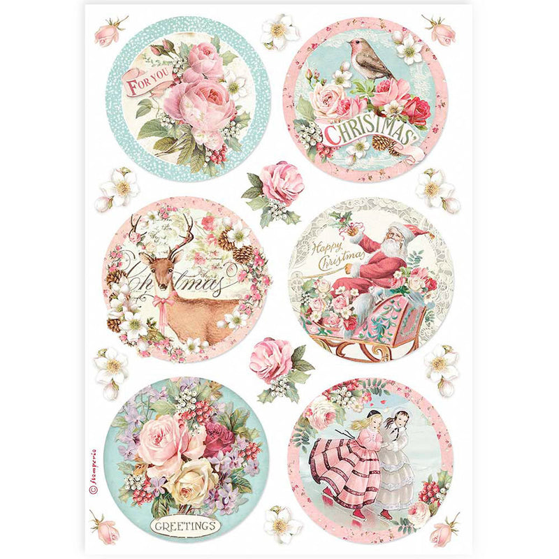 Stamperia - Classic Christmas - A4 Rice Paper - 6 Pack