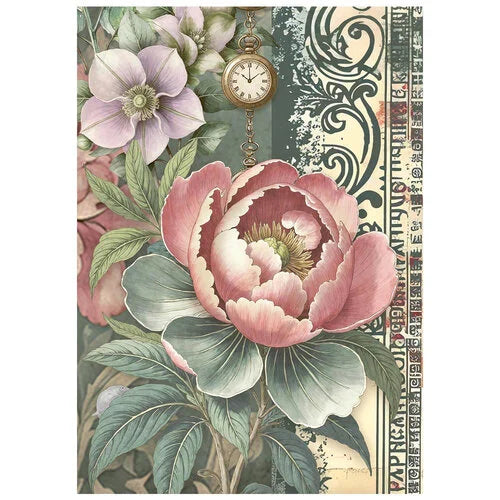 Stamperia - Gardens Of Time - A6 Mini Rice Paper - 8 Sheets